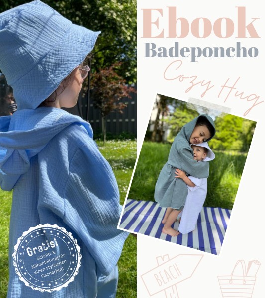 Ebook Poncho Cozy Hug inkl. Gratisschnitt Fischerhut