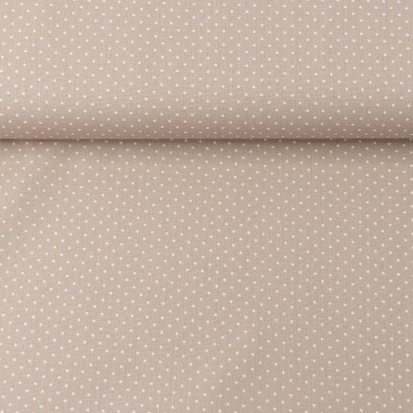 Baumwolle Little Dots Taupe