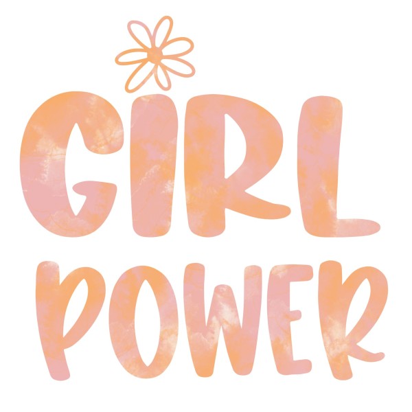 XXL Bügelbild Girl Power