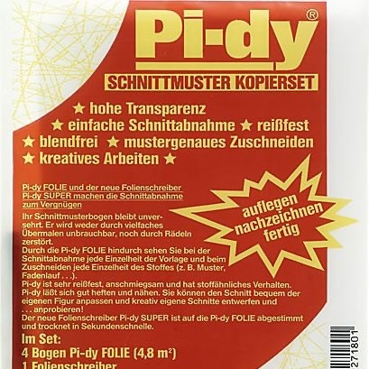 Pi-dy Schnittmuster Kopierset 100x120cm