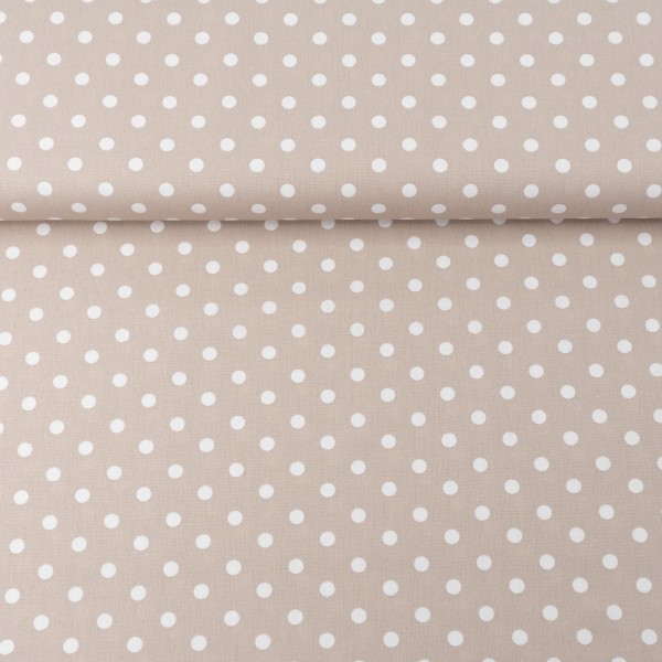 Baumwolle Big Dots Taupe