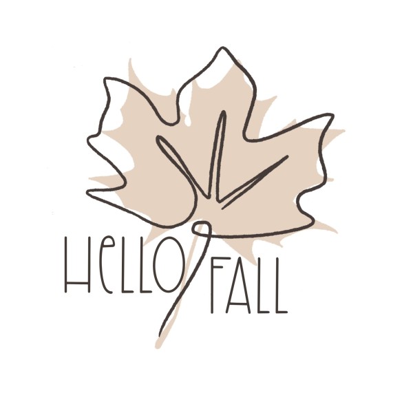 Bügelbild Hello Fall
